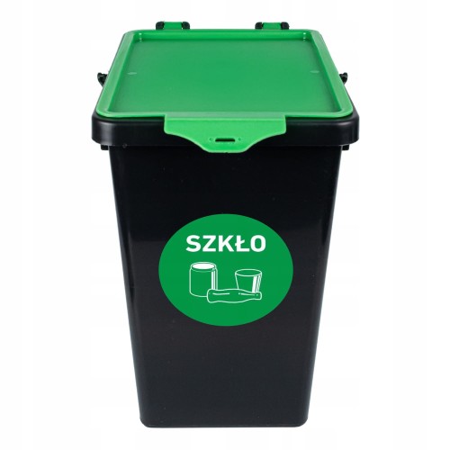 KOSZ POJEMNIK NA SZKŁO DO DOMU Z KLAPĄ POKRYWKĄ
