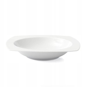 Talerz głęboki z porcelany falowany na zupę