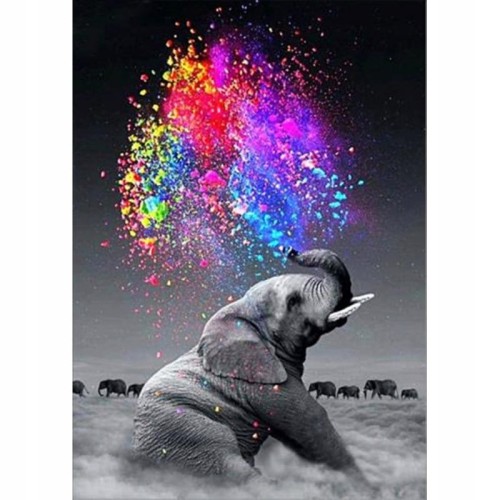 Mozaika diamentowa 30x40 słoń 5D