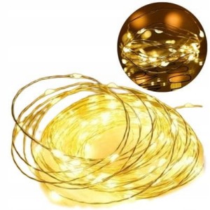 ŚWIATEŁKA NA DRUCIKU NA BATERIE LAMPKI CIEPŁE 10M