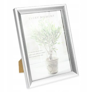 RAMKA NA ZDJĘCIE FOTOGRAFIĘ SREBRNA DO POSTAWIENIA 13x18