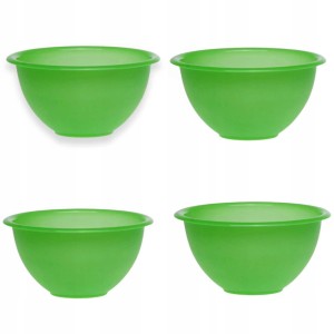 KOMPLET MISECZEK PLASTIKOWYCH 4 SZT MAŁE 0,5L