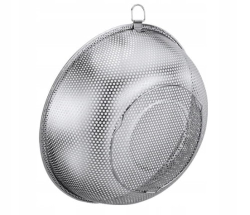Sitko metalowe cedzak do odcedzania makaronu warzyw gęsty małe dziurki fi25
