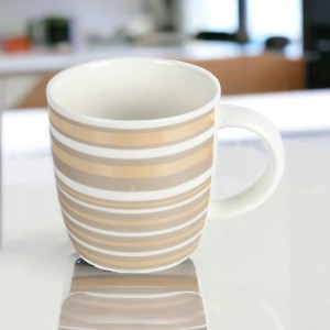 Kubek ceramiczny duży z uchem 350ml poręczny do herbaty kawy do domu