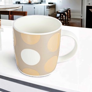 Kubek ceramiczny duży z uchem 350ml poręczny do herbaty kawy do domu