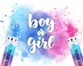 Tuba strzelająca konfetti na baby shower strzelające niebiesko różowe gande