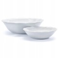 Salaterka biała z porcelany mała i duża daisy kristoff salaterki 2 szt.