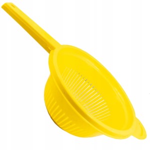 Durszlak z rączką 22 cm - żółte
