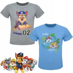 Bluzka bluzeczka dziecięca psi patrol dla chłopca 122-128 2 szt.