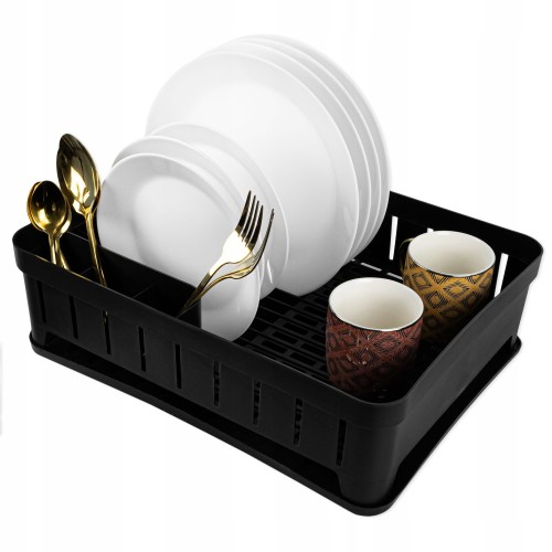 Suszarka ociekacz na naczynia czarna do postawienia na szafkę