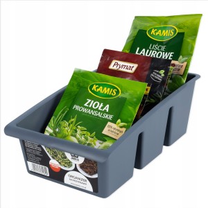 Organizer na przyprawy zioła w saszetkach z przegródkami pojemnik