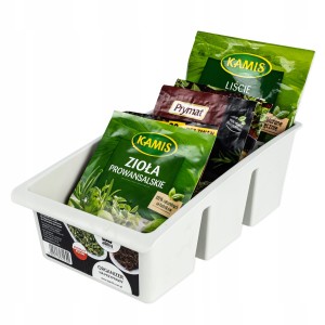 Organizer na przyprawy zioła w saszetkach z przegródkami pojemnik