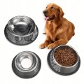 Metalowa miska dla psa na wodę karmę antypoślizgowa duża 700 ml ze stali