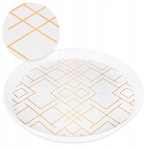 PLASTIKOWA TACA SZTYWNA OKRĄGŁA BAROWA ŚNIADANIOWA