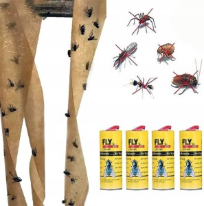 Lep na muchy robacznice do zawieszenia na lampie suficie 4 szt.