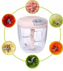 Siekacz ręczny do warzyw szatkownica krajacz duzy z podwójnym ostrzem