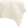 Obrus plamoodporny ecru kremowy na duży stół prostokątny 160x220 cm