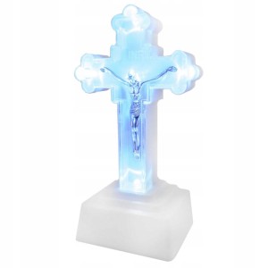 Krzyż LED na baterie duży- 13 cm