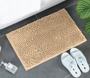 Dywanik szenilowy łazienkowy antypoślizgowy super chłonny 40x60 cm beżowy