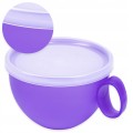 Kubek plastikowy z przykrywką 550 ml- mix kolor