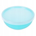 Miska plastikowa z przykrywką fi 14 cm- mix kolor