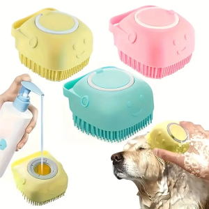 Silikonowa szczotka gąbka z dozownikiem