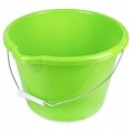 Wiadro plastikowe z wylewką domowe 12l z metalową rączką- mix kolor