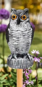 Sztuczna sowa odstraszacz ptaków myszy figurka ogrodowa realistyczna XXL