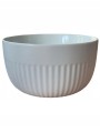 Miseczka ceramiczna na zup? owoce przek?ski sa?atki ryflowana 600 ml bia?a
