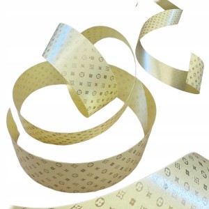 Wstążka prezentowa dekoracyjna z monogramem gruba 3 cm 19 metrów d?ugo?ci