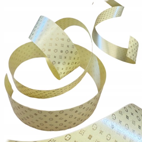 Wstążka prezentowa dekoracyjna z monogramem gruba 3 cm 19 metrów d?ugo?ci