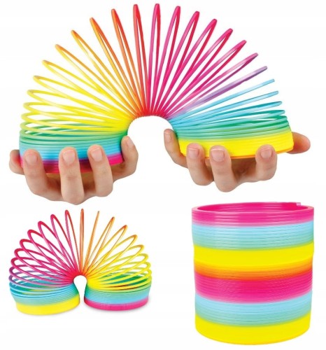 Sprężyna zabawkowa spirala tęczowa zabawkowa bardzo długa XXL MAGIC