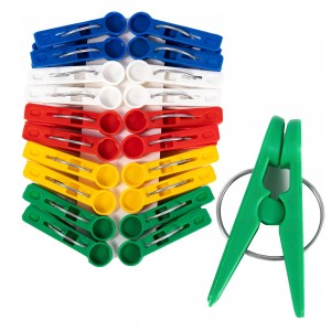 SPINACZE NA PRANIE KOLOROWE KLAMERKI PLASTIKOWE 20