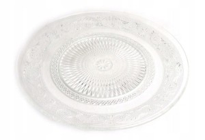 Talerzyk kryształowy deserowy podtalerz 20 cm przezroczysty