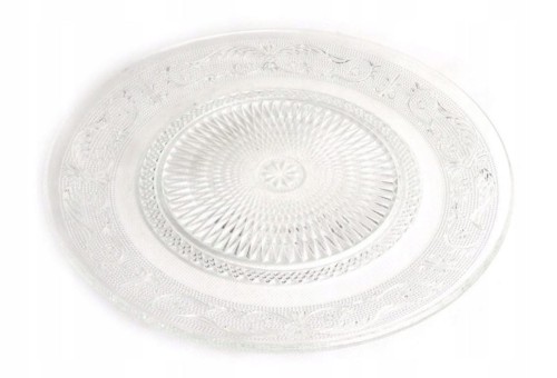 Talerzyk kryształowy deserowy podtalerz 20 cm przezroczysty