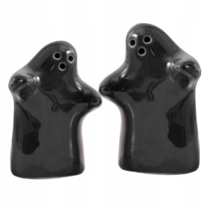 Przyprawniki duszki ceramiczne na sól i pieprz czarne