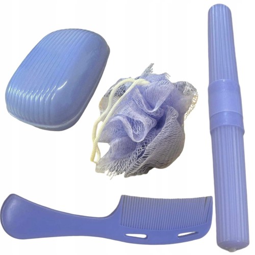 Zestaw akcesoriów kąpielowych 4 w1 w podróą do kąpieli