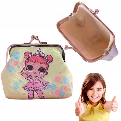 Mini portfelik dla dziewczynki na bigiel na pieniądze oszczędności