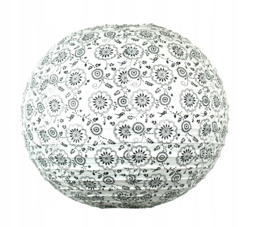 Abażur papierowy kokon okrągły do sypialni salonu pokoju 40x40 cm