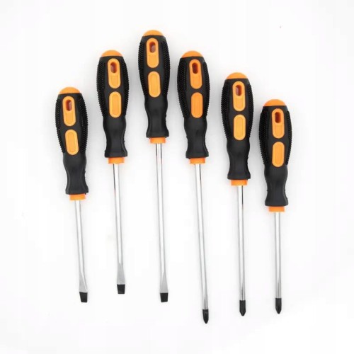 Śrubokręty zestaw śrubokrętów 6 szt gwiazdkowy i płaski rożne wielkości