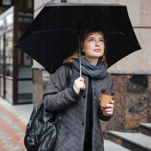 Parasol automatyczny parasolka mocna składana z rączką mała czarna