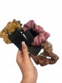 Gumka do włosów Scrunchies duża gumka do włosów materiałowa MIX WZÓR 2 szt.