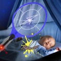 Elektryczna łapka klepka na muchy owady na baterie zabójca komarów