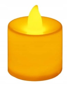 Świeczka lampka led świeczuszka na baterie mocne ciepłe światło wkład 4 cm