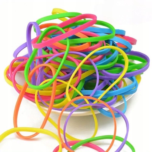 Gumki recepturki grube duże mocne 50 szt. kolorowe