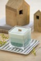 Świecznik szklany przezroczysty na tealight kwadratowy na świeczki 6x6x6 cm