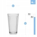 Szklanki do drinków napojów ryflowane wysokie 410 ml x4 szt