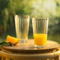 Szklanki do drinków napojów ryflowane wysokie 410 ml x4 szt