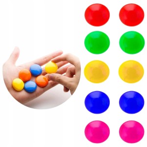 Magnesy na lodówkę tablicę magnetyczną okrągłe kolorowe 10 szt.