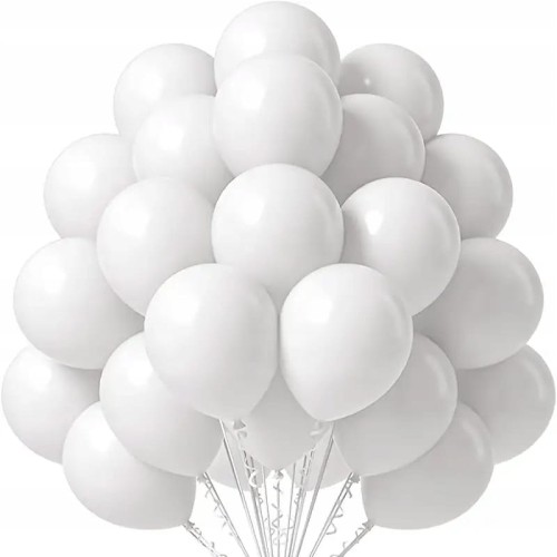 Białe balony dekoracyjne do girland na komunię chrzest ślub wesele 20 szt